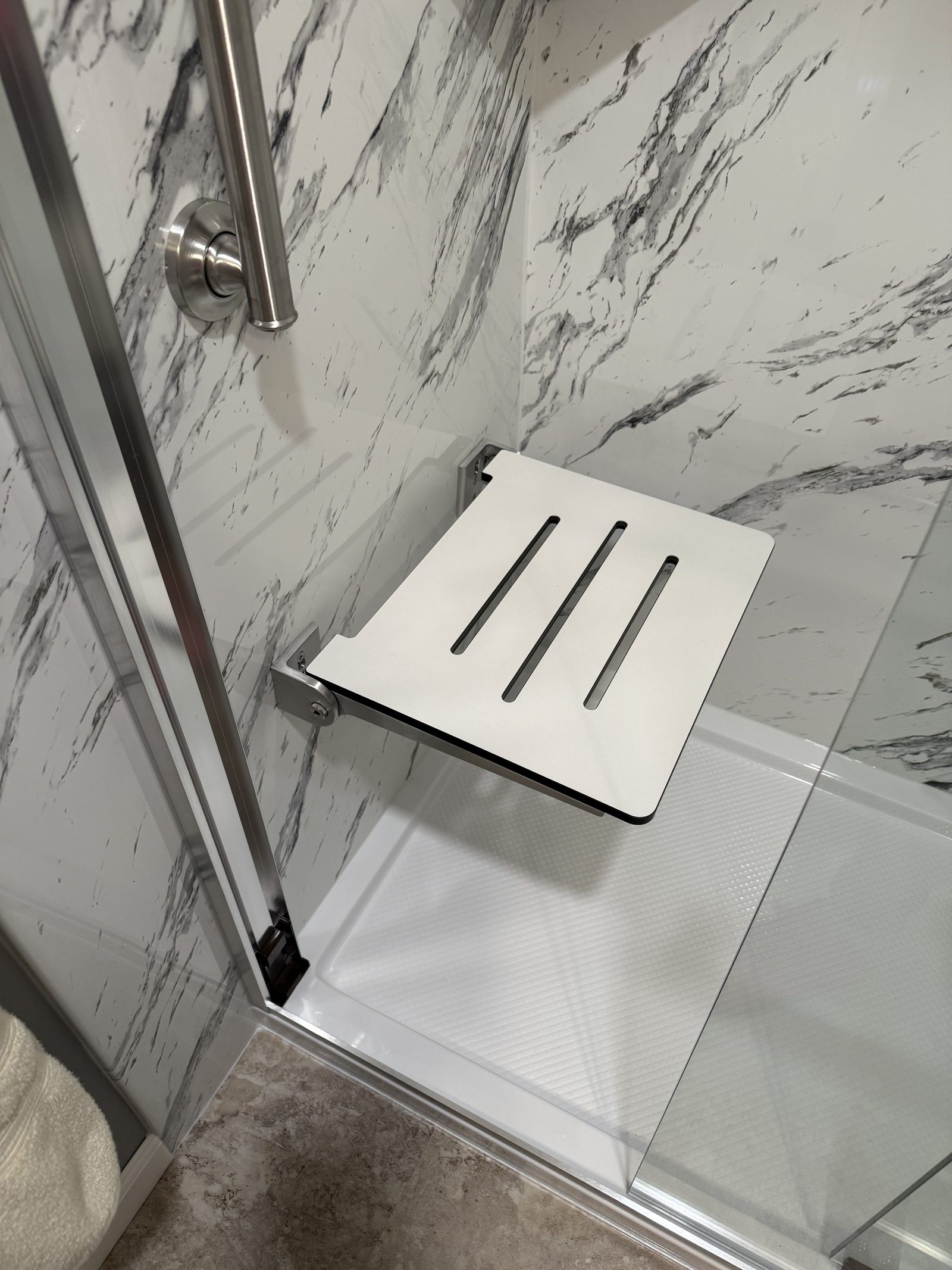 Fold-Down Shower Seat