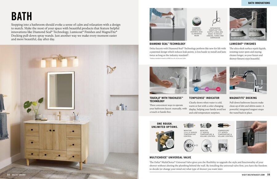 Delta 2025/2026 Kitchen & Bath Catalog — Bathrooms First, Peoria IL